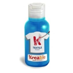 Colore per Tessuto Ciano Kreable Hobby Art 100 ml Foto prodotto