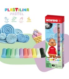 Plastilina colori pastello: Pasta Modellabile per Bambini, Morbida e Facilmente Plasmabile, Lavabile e Non Tossica, Set da 10 Colori x 20 g Foto prodotto