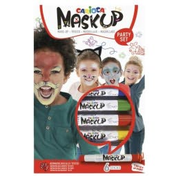 Carioca Mask Up Party Face Paint Stick &ndash; Set da 6 colori. Foto prodotto